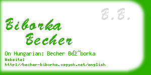 biborka becher business card